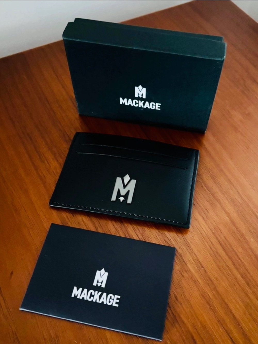*New* Mackage Black Leather Wallet / Card Holder - Mackage
